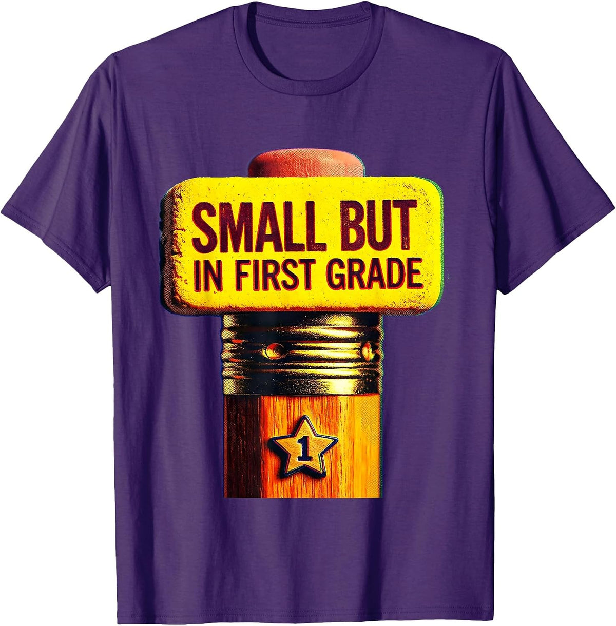 Small But In First Grade Kids School Design T-Shirt - Purple