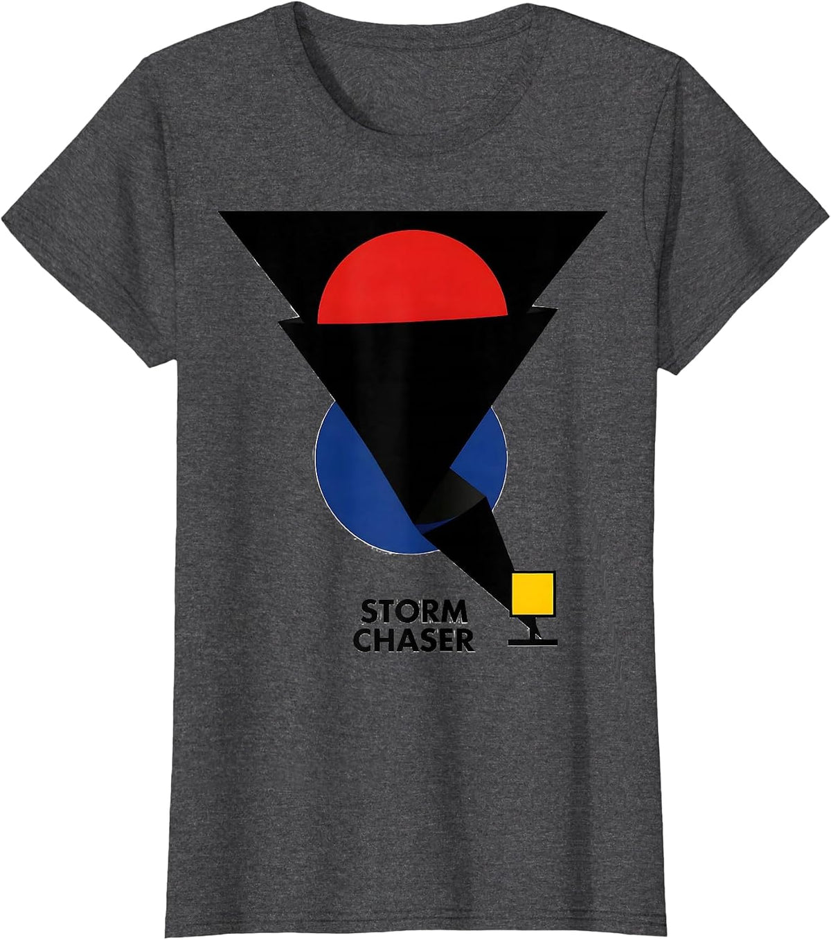 Women's Storm Chaser Bauhaus Modernist Weather Enthusiast T-Shirt - Dark Heather Grey