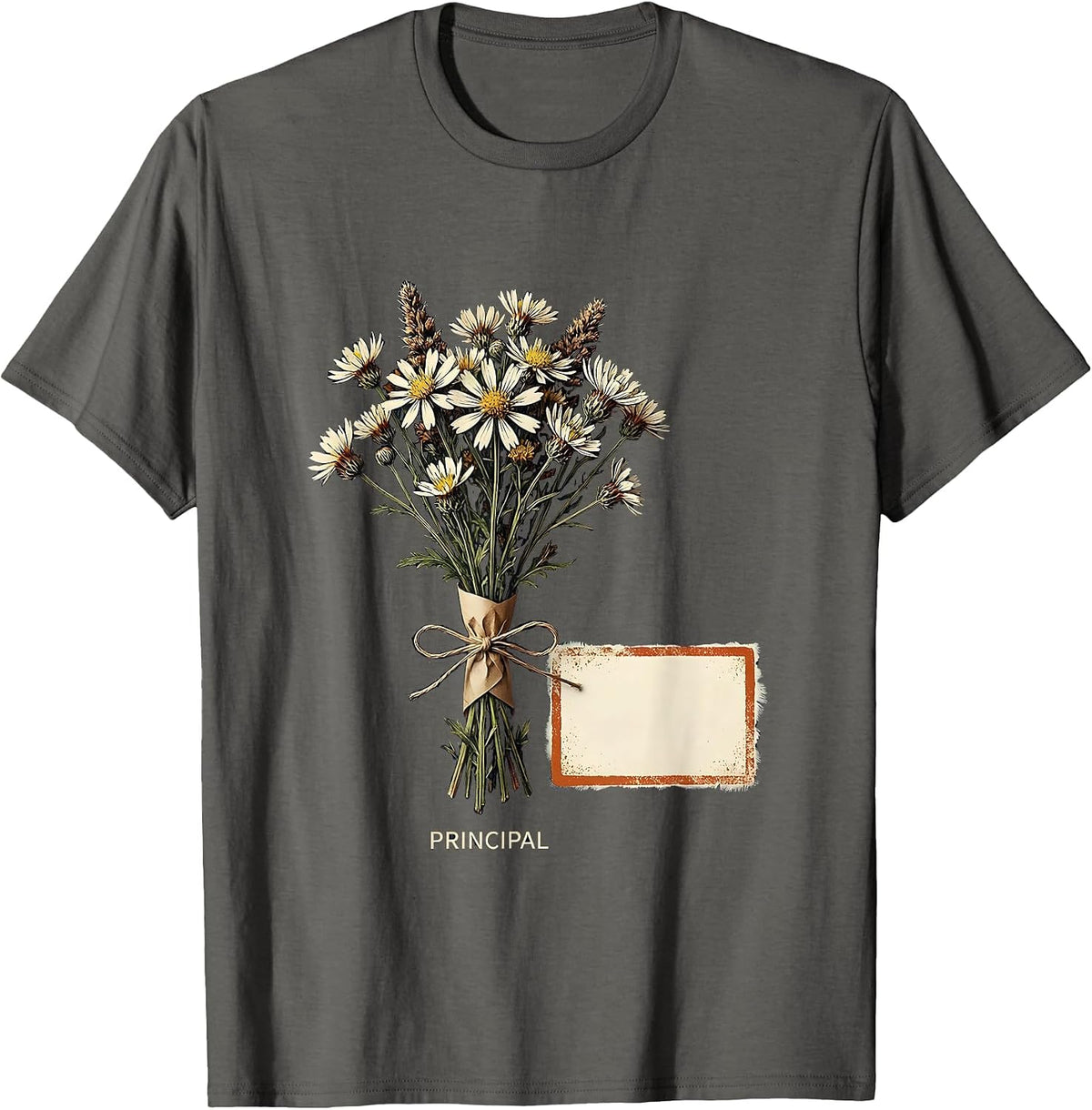 Men's Principal Rubber Stamp Teacher Gift School Start T-Shirt - Asphalt Grey