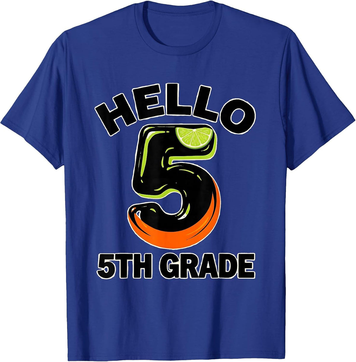 Hello 5th Grade Groovy Back To School First Day of Fifth T-Shirt - Royal Blue