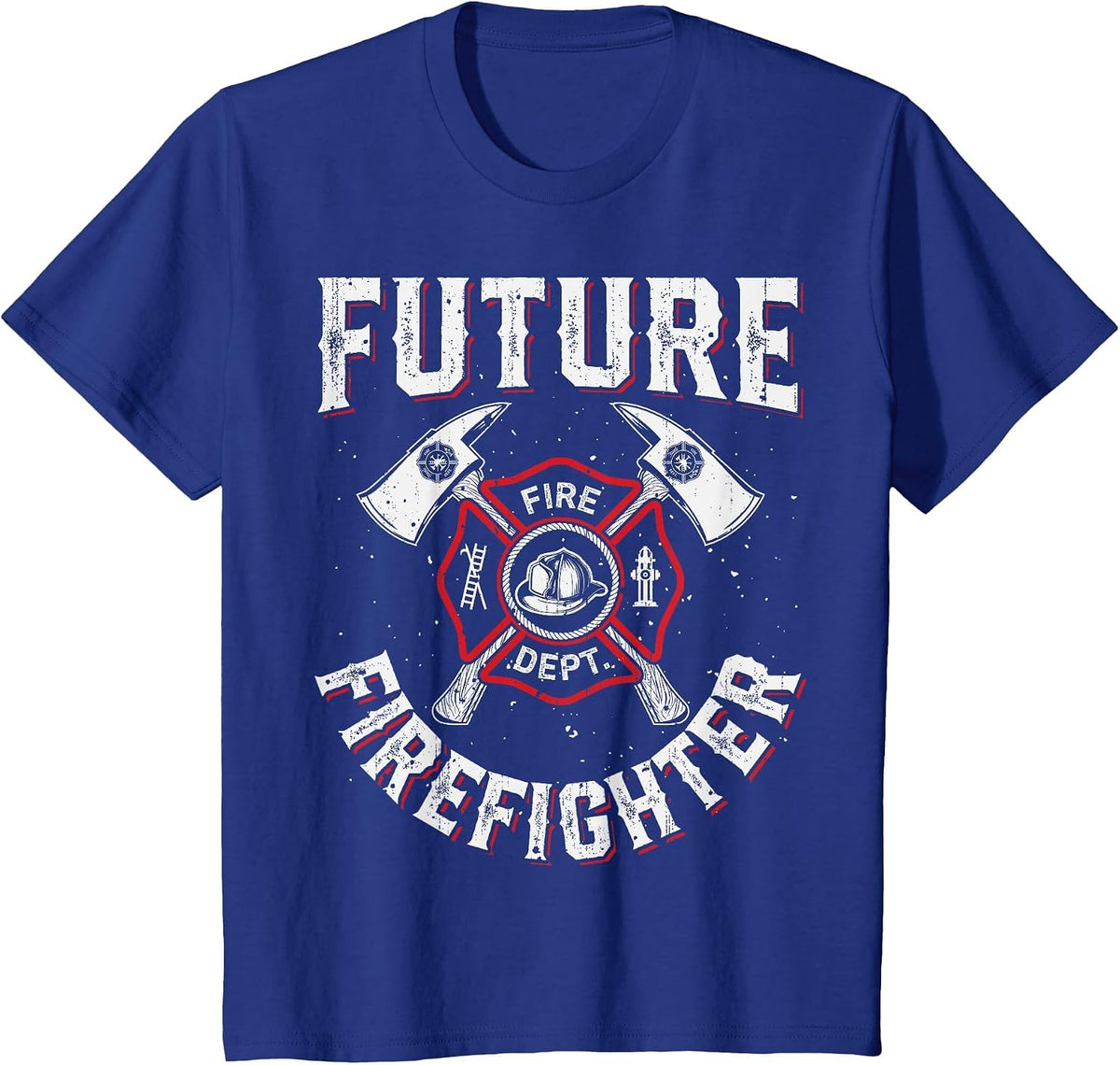 Future Firefighter Men Women Thin Red Line Firefighting T-Shirt - Royal Blue