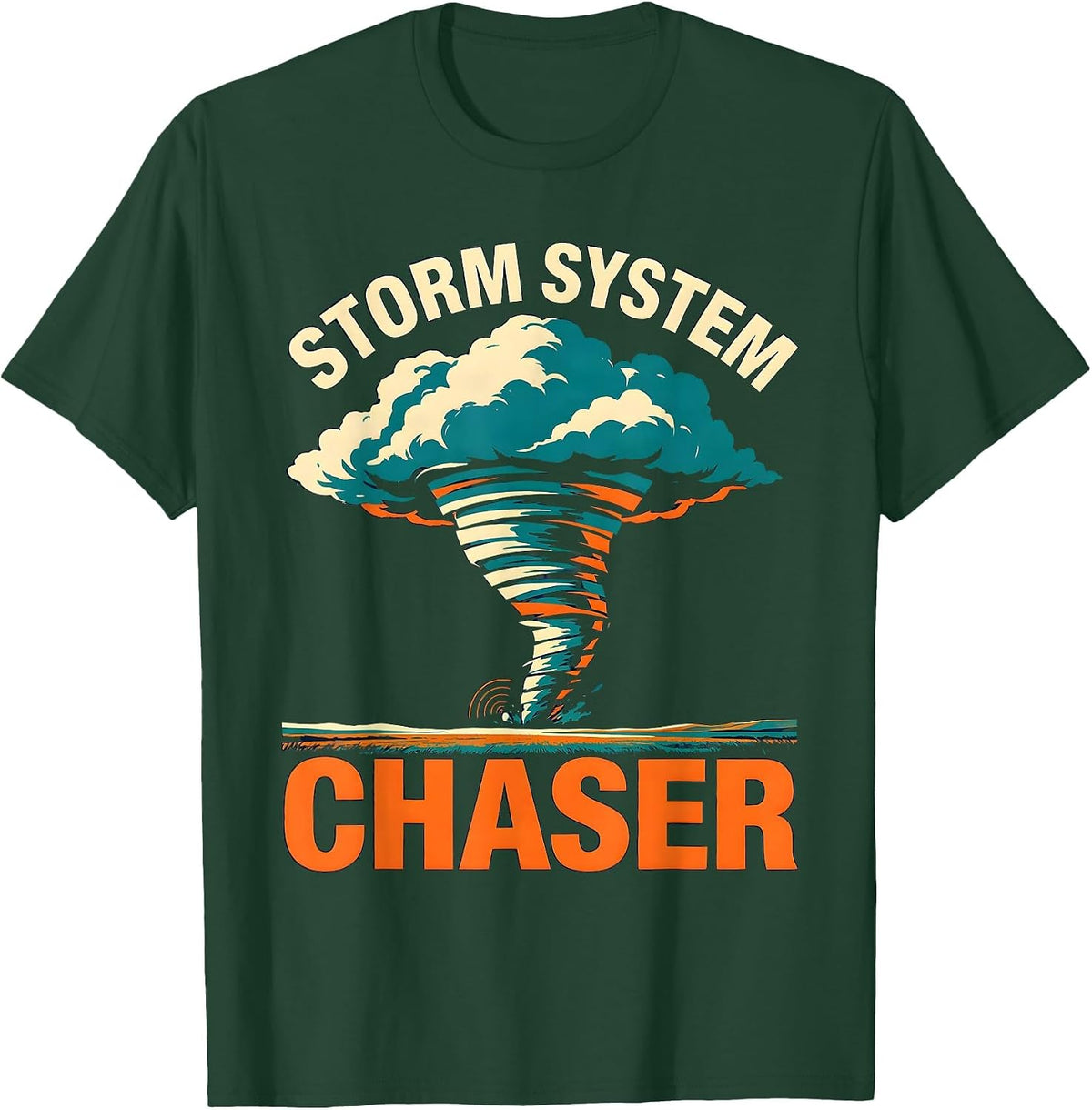 Men's Storm System Chaser Meteorology Enthusiast Weather Hobbyist T-Shirt - Dark Green