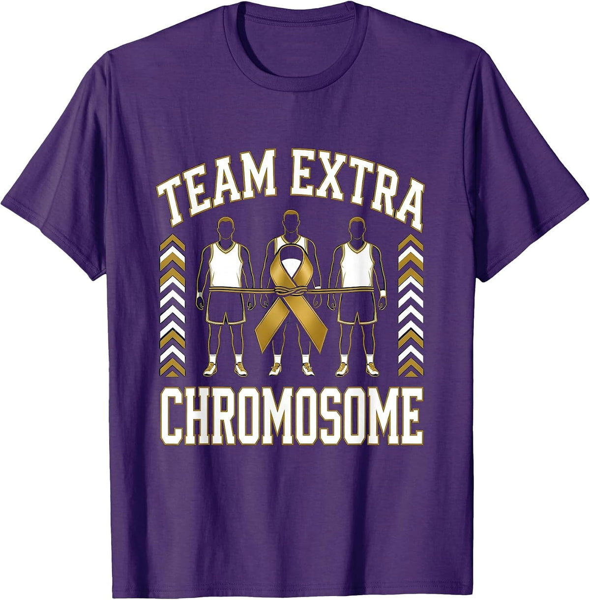 Men's Team Extra Chromosome Sports Pride Down Syndrome Awareness T-Shirt - Purple
