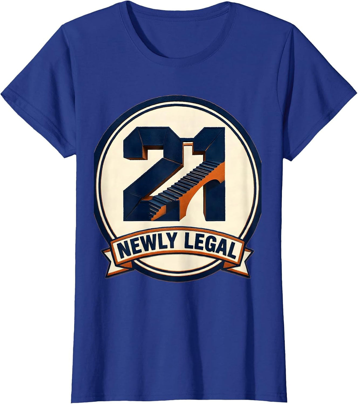 Women's Newly Legal Funny 21st Birthday Buy Me A Drink Party Humor T-Shirt - Royal Blue