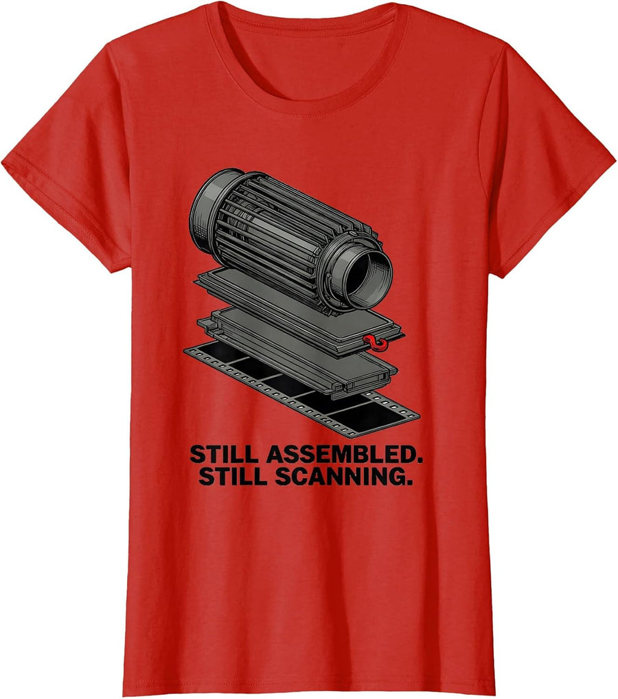 Women's Still Assembled Still Scanning Funny Radiology Tech Rad Tech T-Shirt - Red