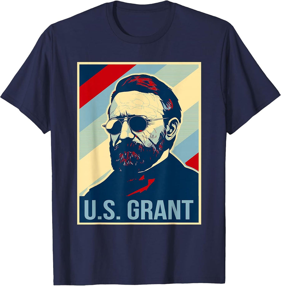 4th of July Ulysses S. Grant is My President Patriotic T-Shirt - Navy Blue