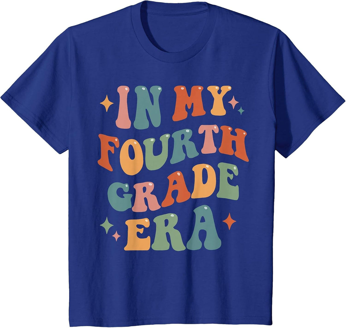 in My Fourth Grade Era Retro Funny 4th Grade Teacher Team T-Shirt - Royal Blue