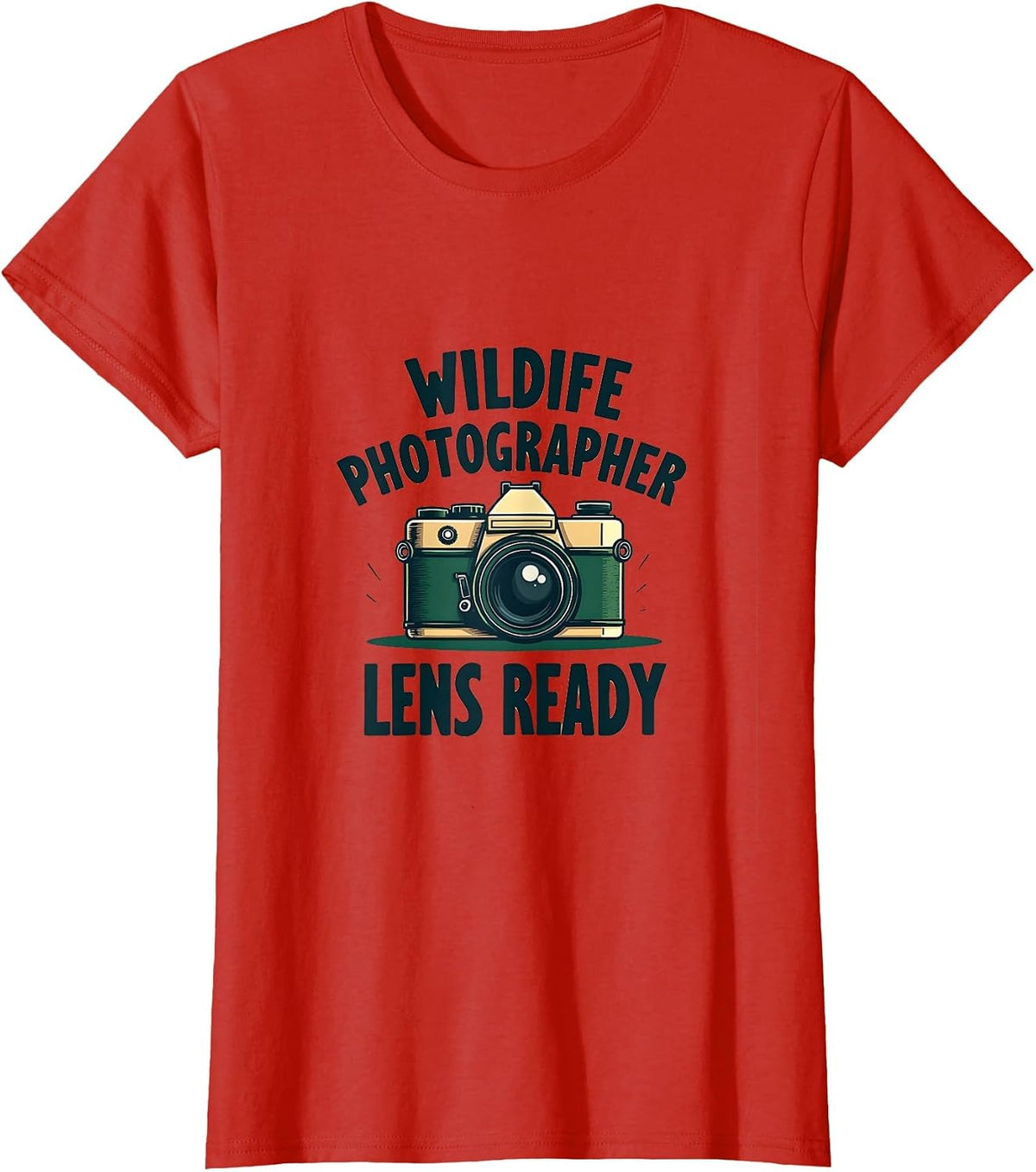 Mademark Photography T-Shirt - Red-wildlife Photographer Lens Ready Safari