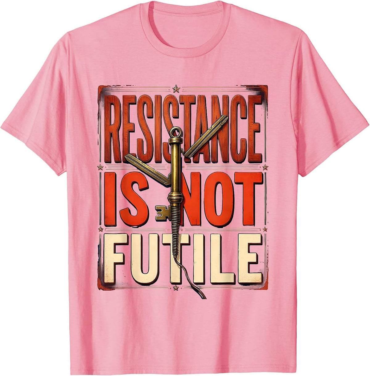 Men's Resistance Is Not Futile Funny Ham Radio Operator Nerdy T-Shirt - Pink