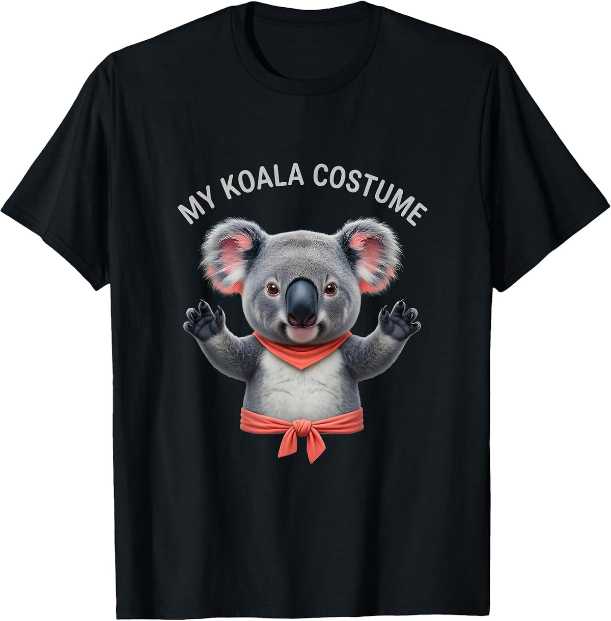 Men's My Koala Costume Funny Halloween Costume Tee Animal Lover T-Shirt - Black