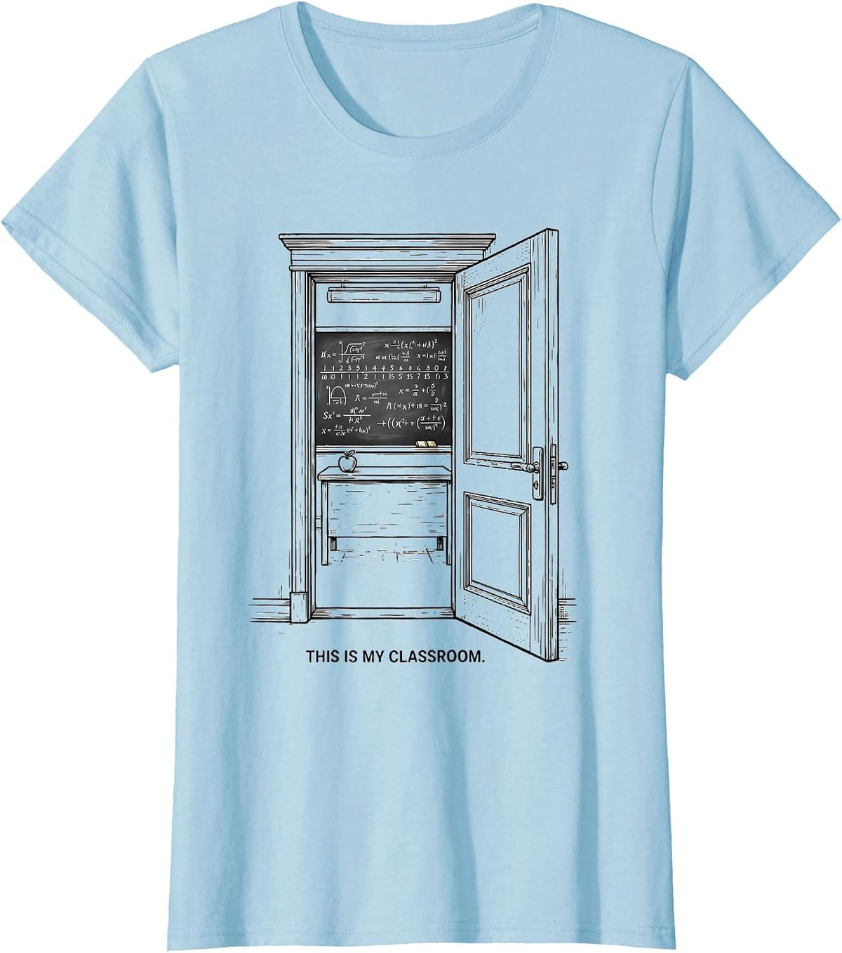 This Is My Classroom Fifth Grade Teacher Design T-Shirt - Baby Blue