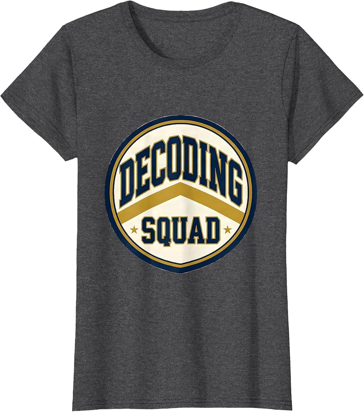 Women's Decoding Squad Structured Literacy Phonics Teacher Reading T-Shirt - Dark Heather Grey