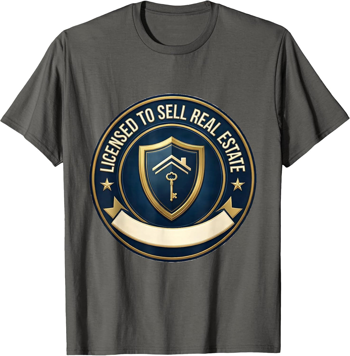 Licensed To Sell Real Estate Funny Realtor Occupation Humor T-Shirt - Asphalt Grey