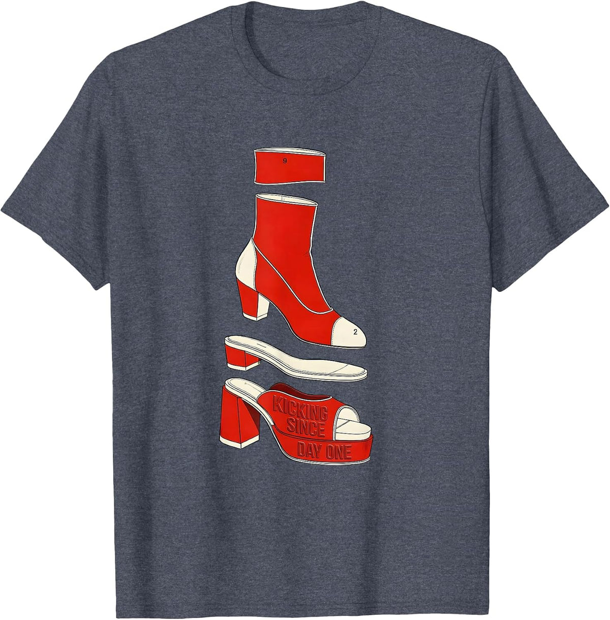 Showgirl Kicking Since Day One Stage Design T-Shirt - Heather Blue