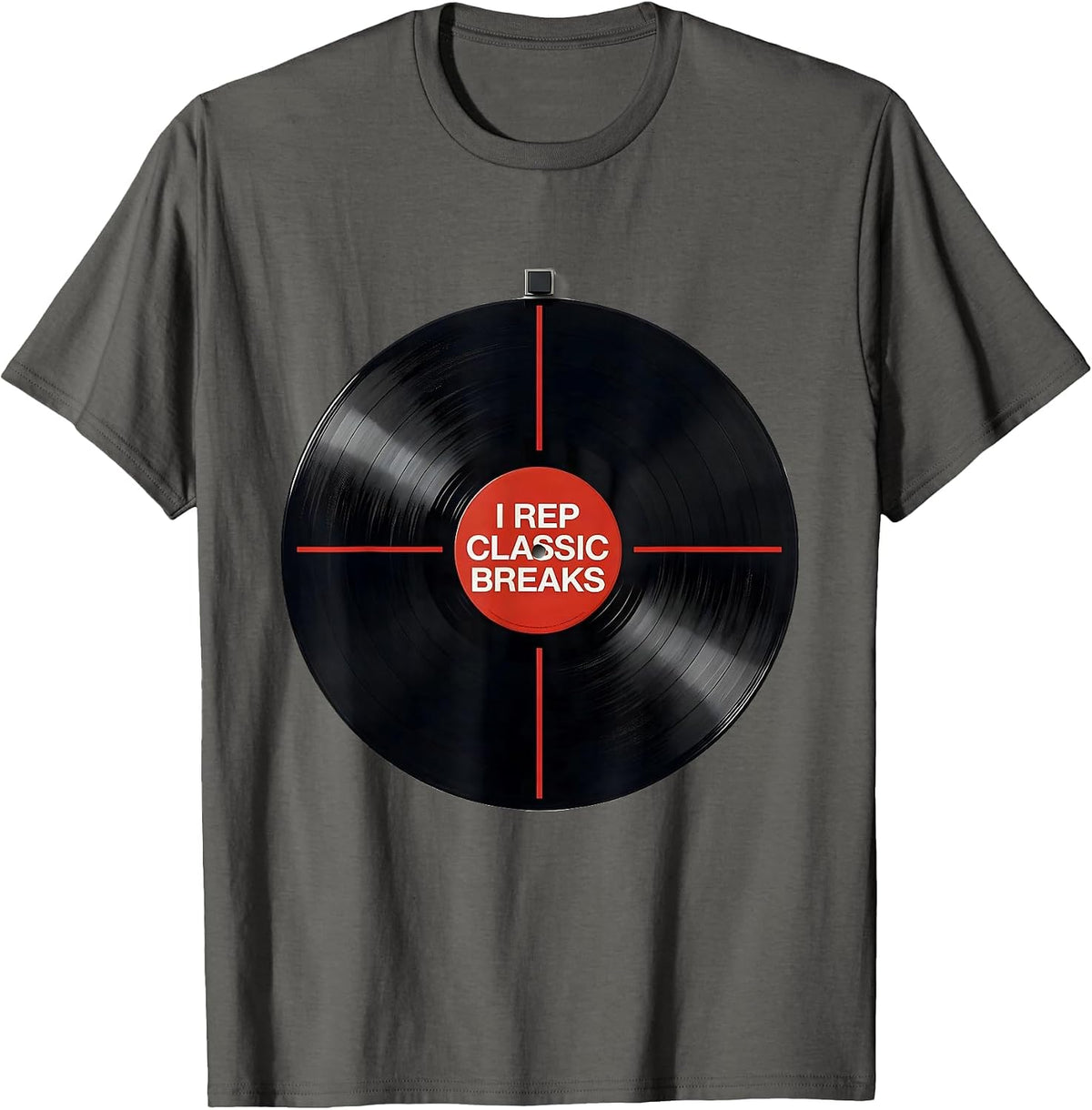 Men's I Rep Classic Breaks Vintage Hip Hop Rap Nostalgia T-Shirt - Asphalt Grey