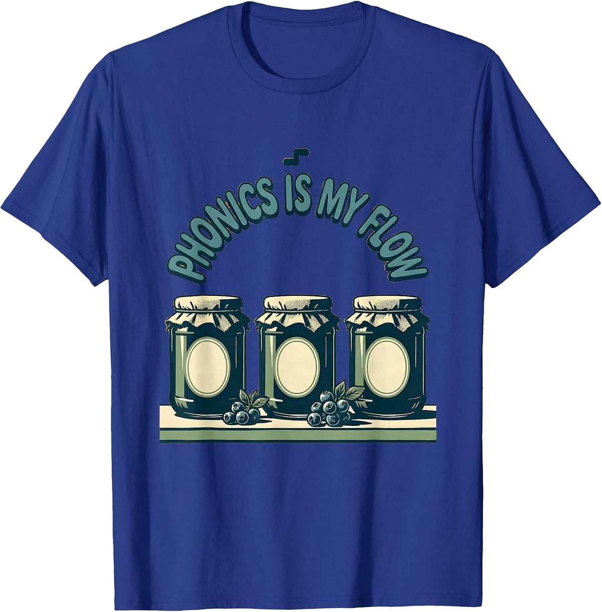 Phonics Is My Flow Funny Reading Teacher Literacy Humor T-Shirt - Royal Blue