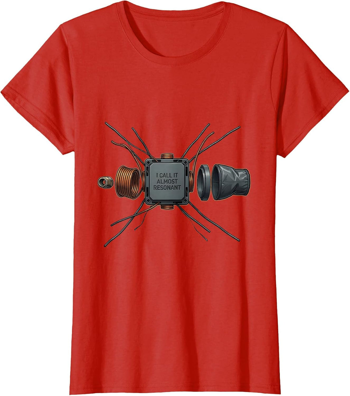 I Call It Almost Resonant Funny Ham Radio Operator Hobbyist T-Shirt - Red
