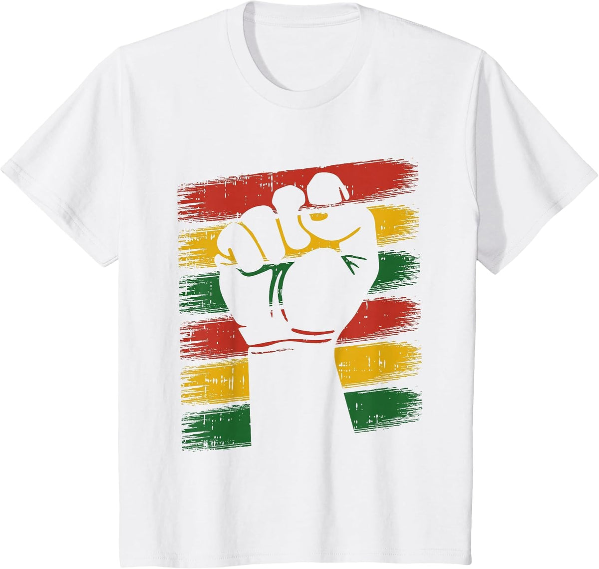 Power Fist Juneteenth Cool Melanin Pride African American T-Shirt - White