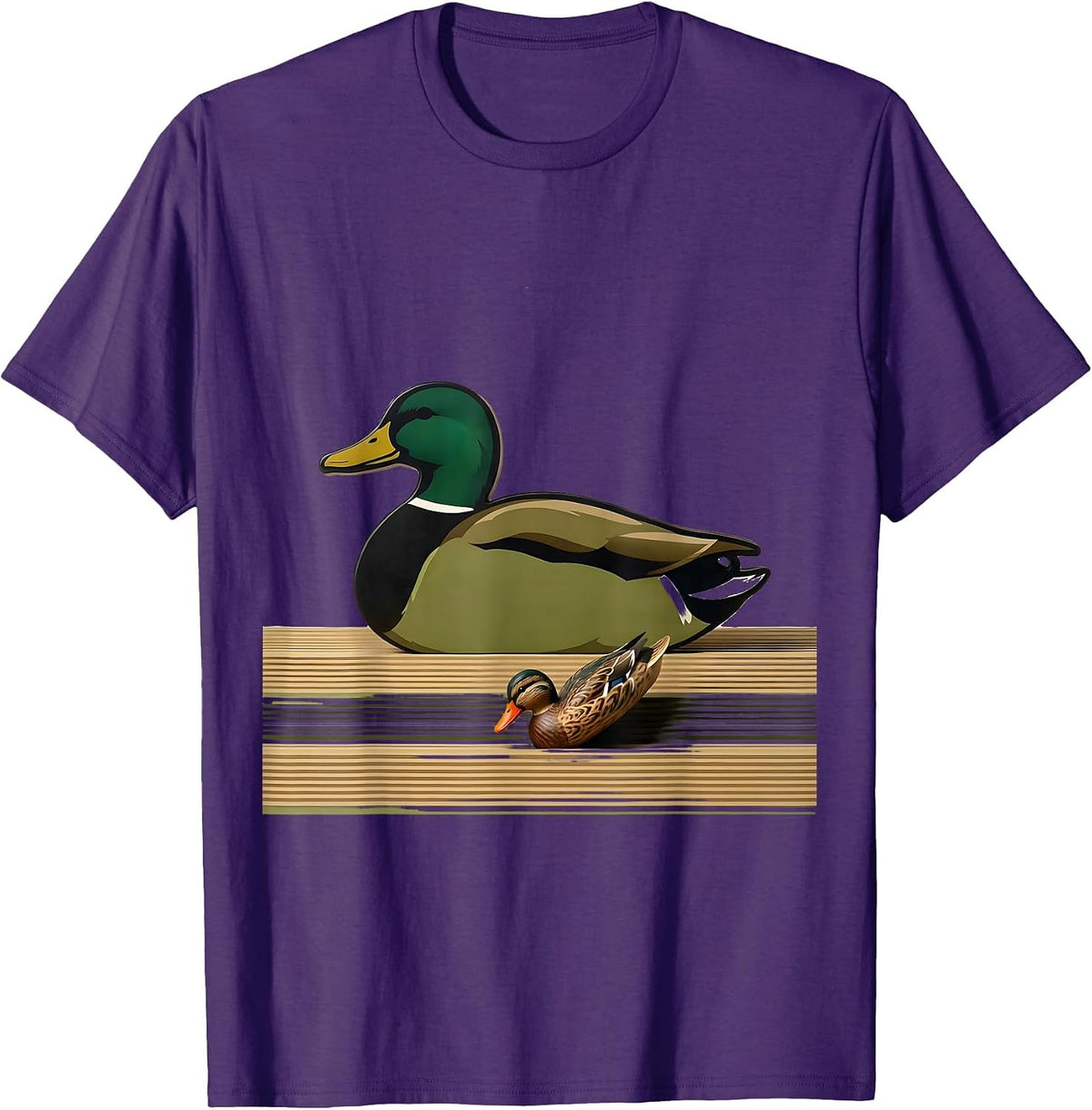 Men's Mallard Magnet Conceptual Hunting Gift Waterfowl Hunter T-Shirt - Purple