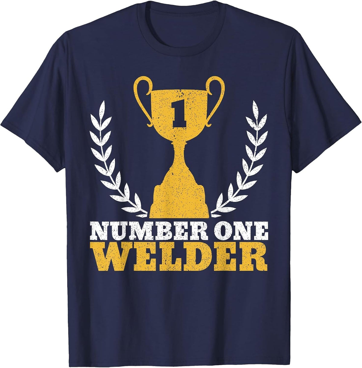 Number One Welder Welding T-Shirt - Navy Blue