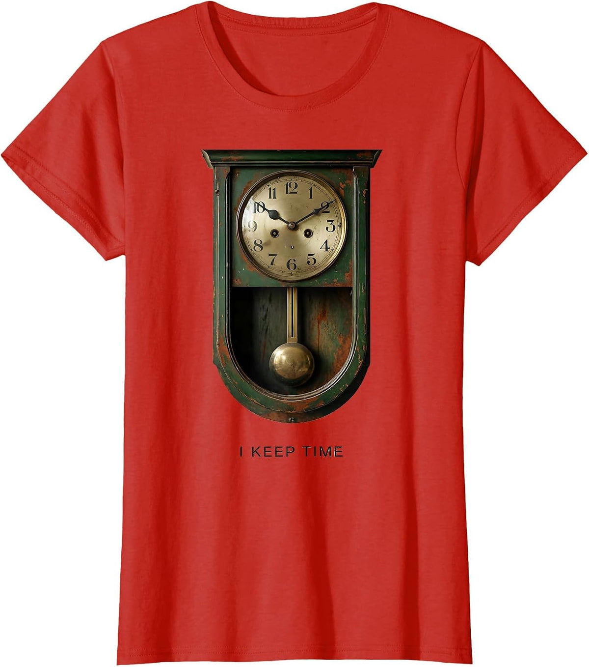 Women's I Keep Time Vintage Music Lover Gift for Musicians Teachers T-Shirt - Red