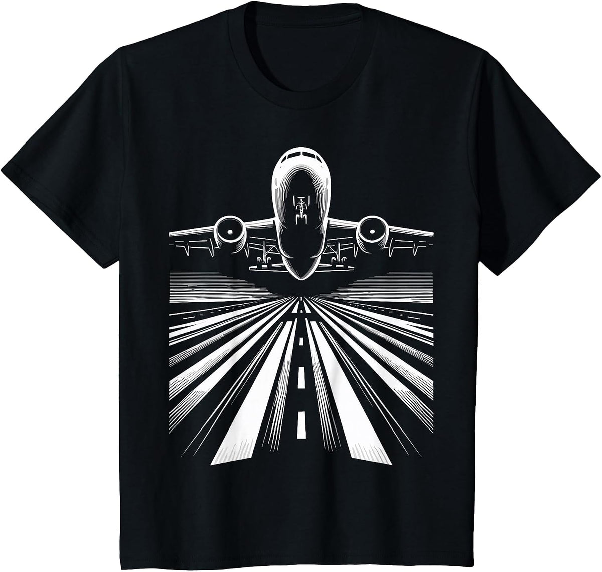 Airplane Aviation Pilot Plane T-Shirt - Black