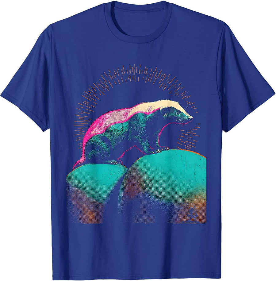 Honey Badger Wildlife Humor Cute Animal Lover Gift T-Shirt - Royal Blue