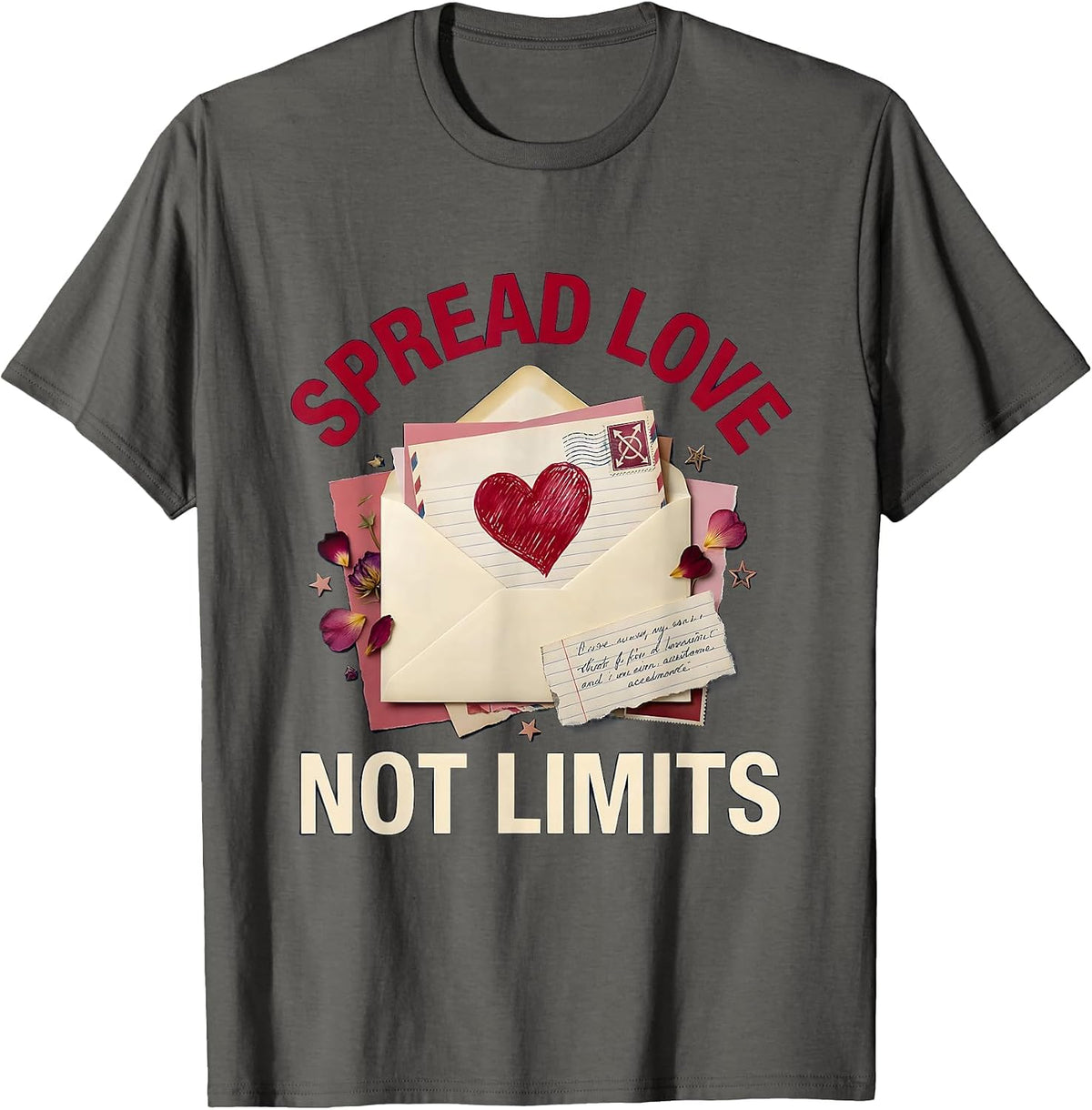 Men's Spread Love Not Limits Down Syndrome Awareness T-Shirt - Asphalt Grey