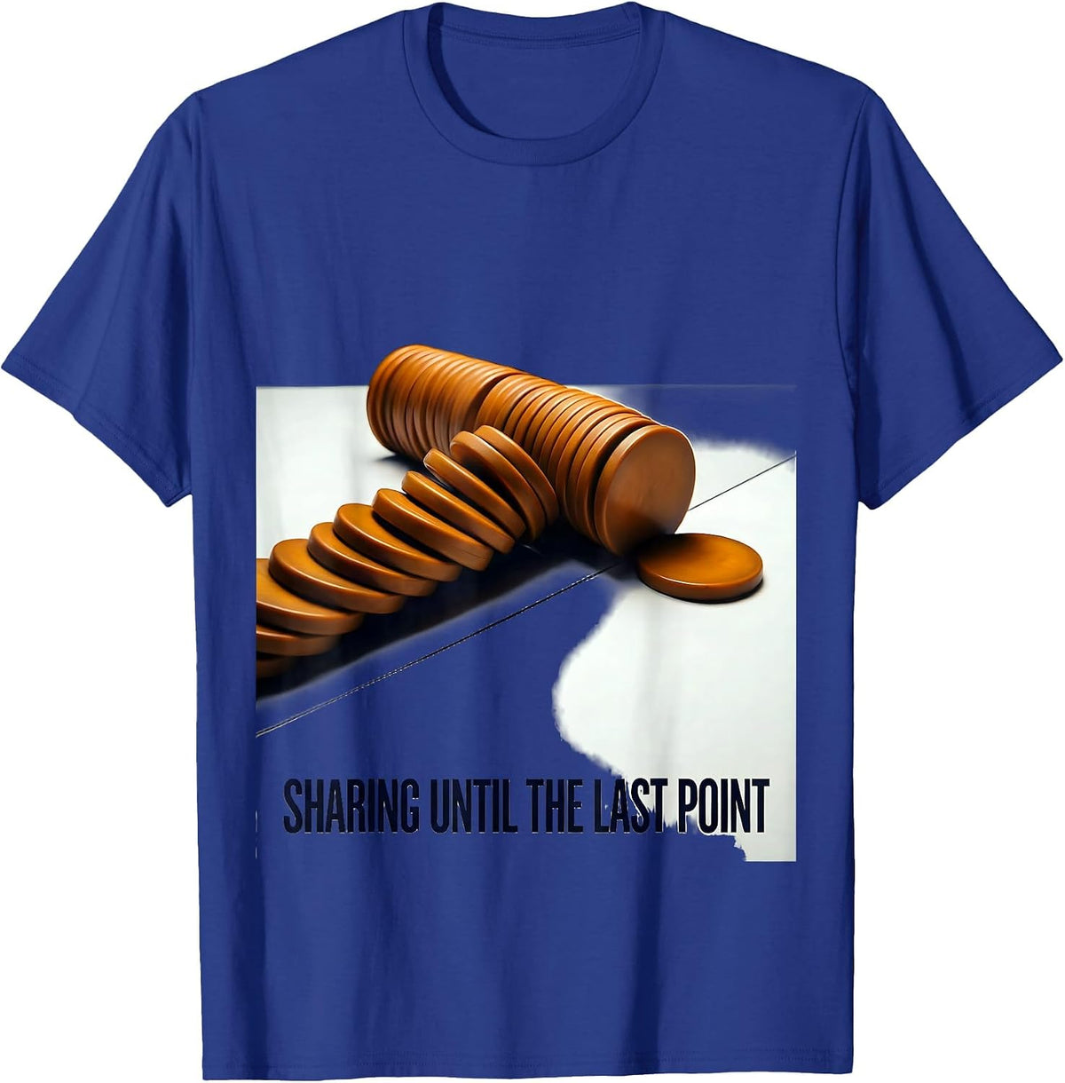 Sharing Until The Last Point Funny Board Game Night Host T-Shirt - Royal Blue