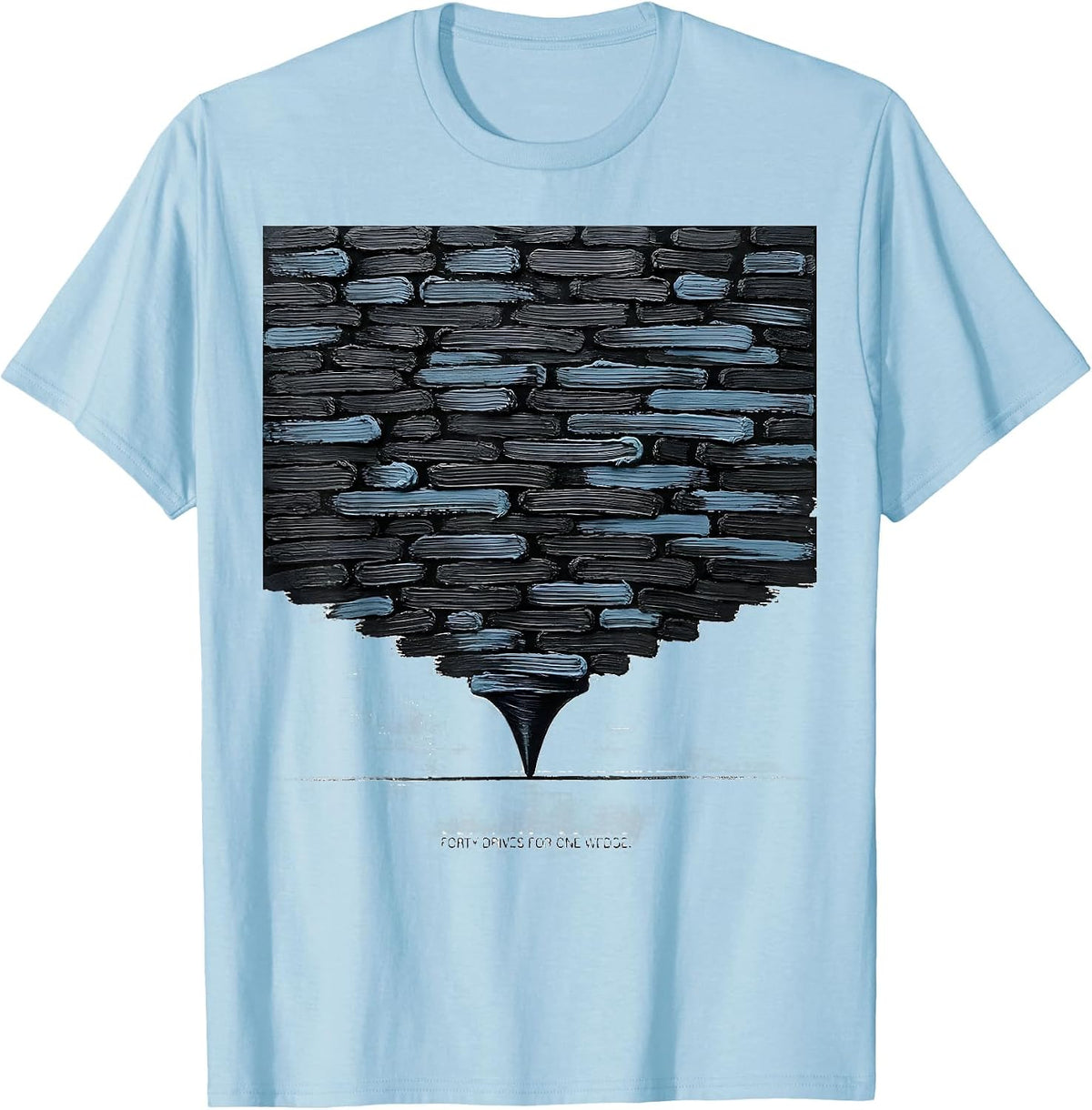 Men's Forty Drives For One Wedge Funny Storm Chaser Tornado T-Shirt - Baby Blue