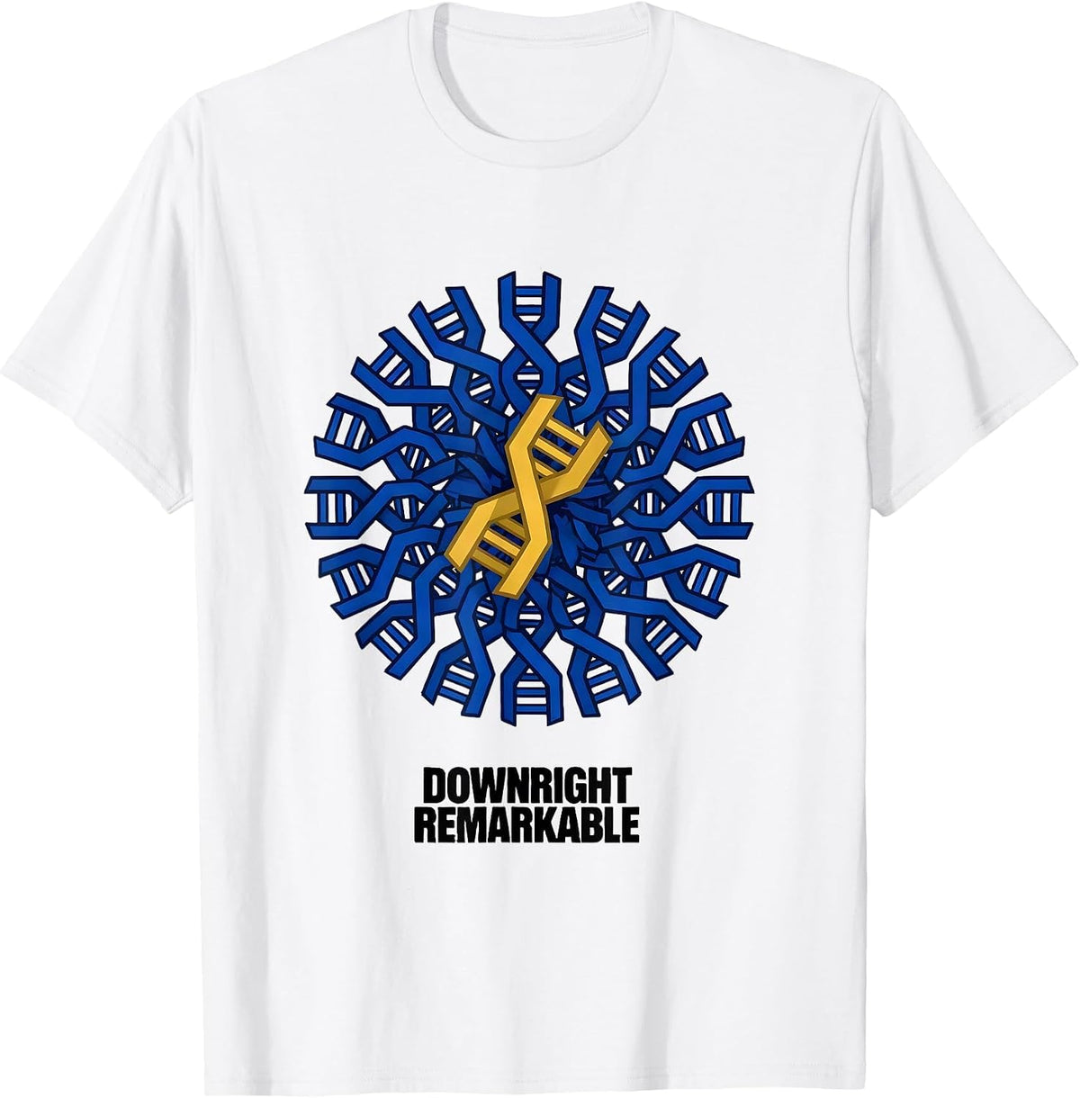 Men's Downright Remarkable Geometric Down Syndrome Awareness T-Shirt - White
