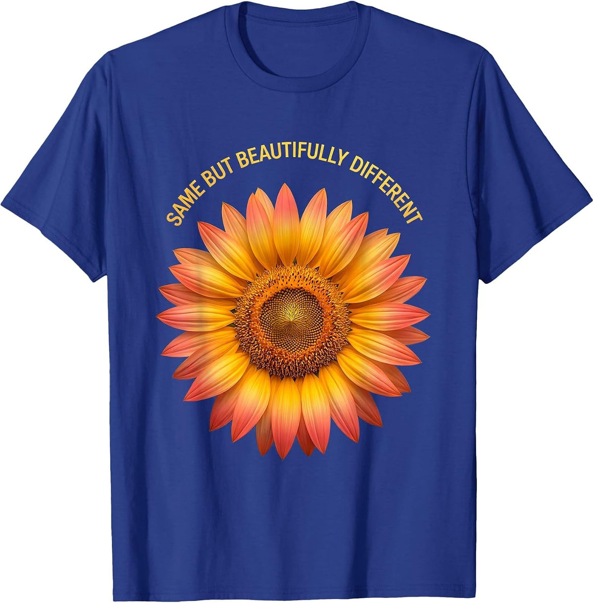 Same But Beautifully Different Down Syndrome Awareness T-Shirt - Royal Blue
