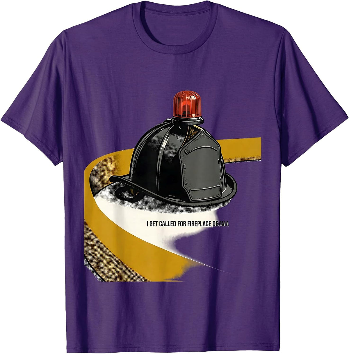 I Get Called For Fireplace Drama Funny Firefighter Christmas T-Shirt - Purple