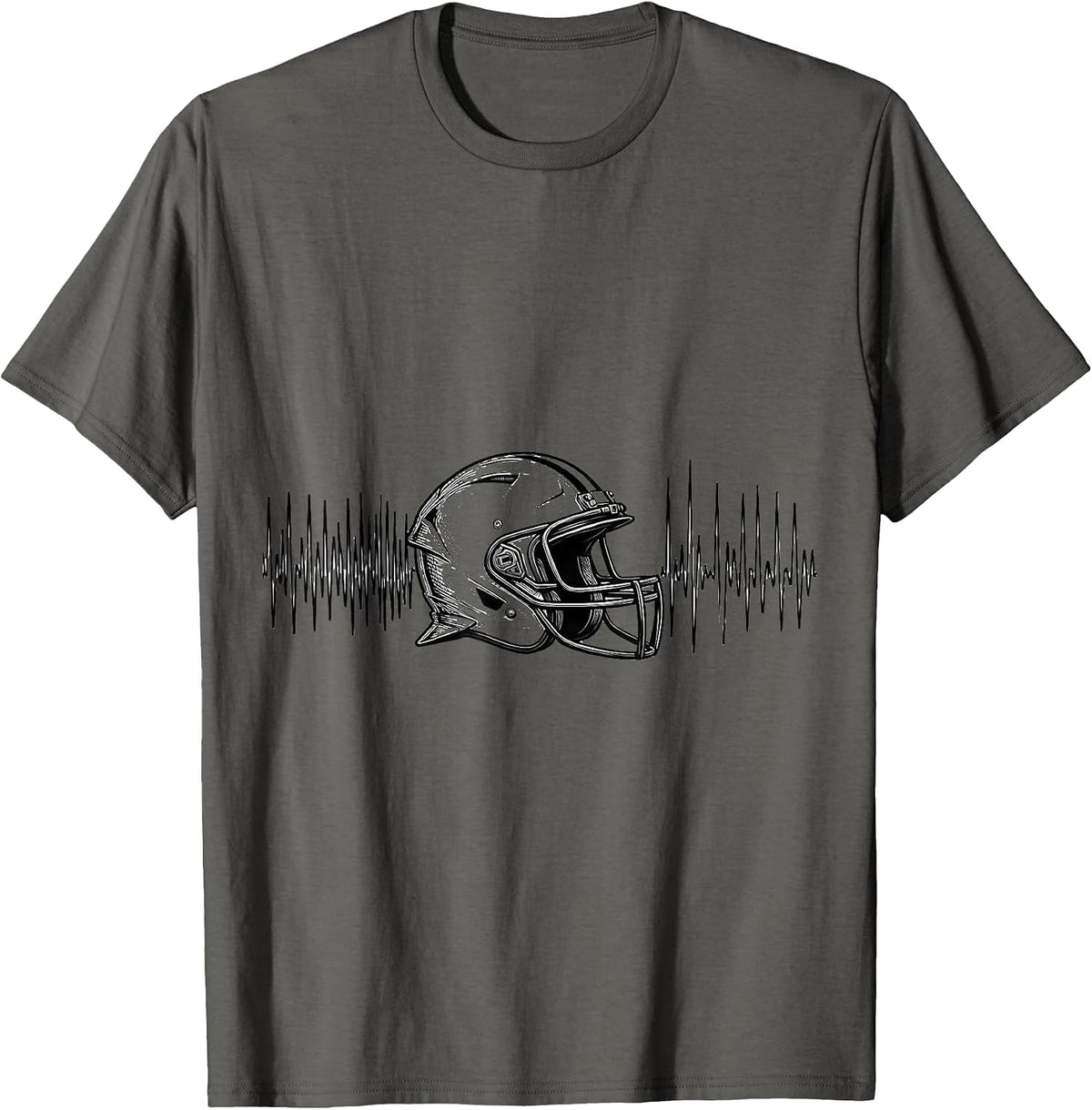 Men's Firefighter Spouse Tick Marks Line Art Tribute T-Shirt - Asphalt Grey