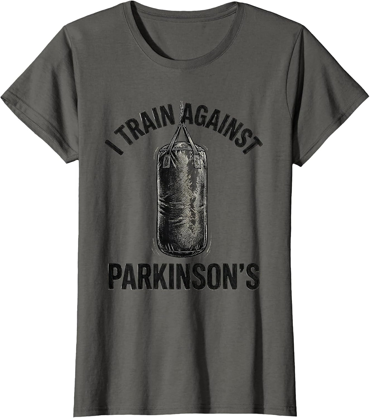 Women's I Train Against Parkinson's Boxing Fitness Class Pride T-Shirt - Asphalt Grey