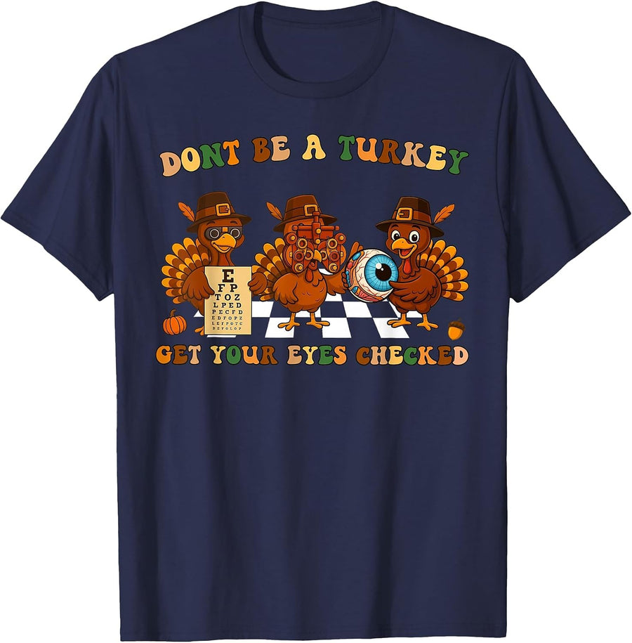 Thanksgiving Optometrist Turkey Optometry Eye Dr Sight Squad T-Shirt - Navy Blue
