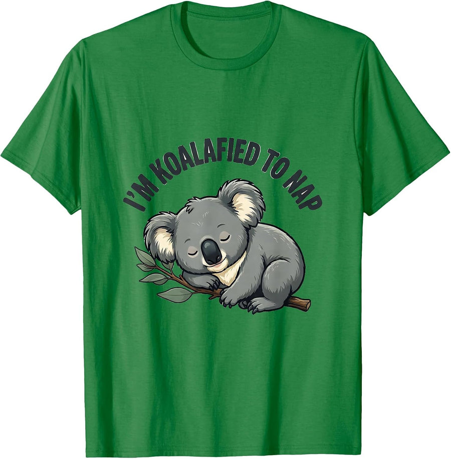 Men's I’m Koalafied To Nap Cute Koala Lover Animal Humor Gift T-Shirt - Kelly Green