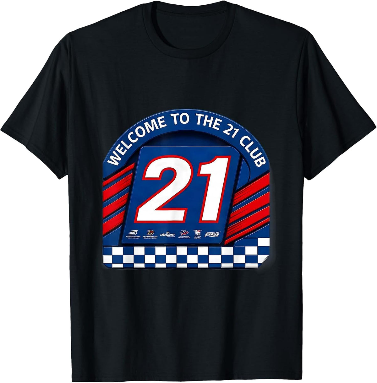 Men's Welcome to the 21 Club 21st Birthday Design T-Shirt - Black