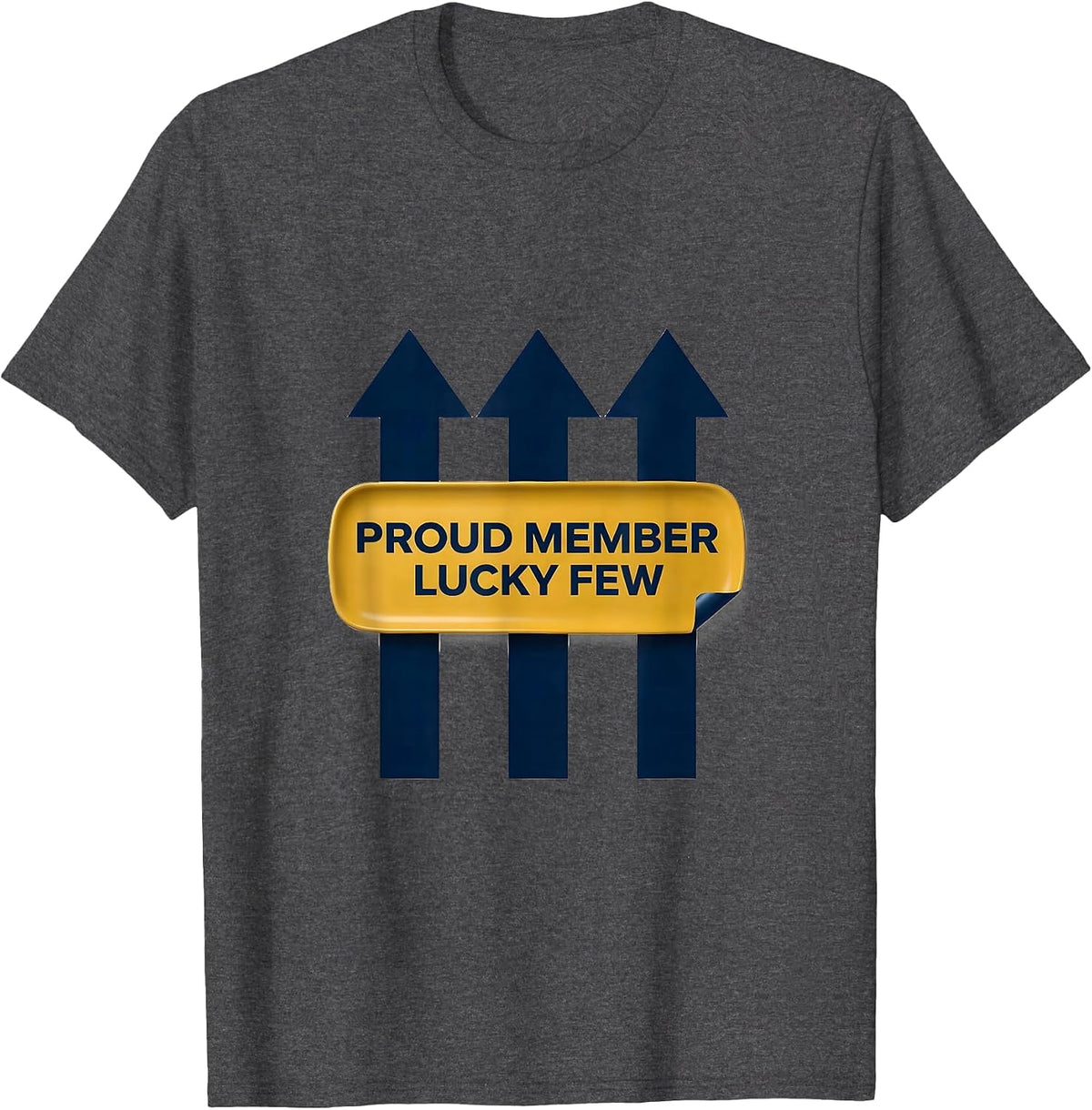Proud Member Lucky Few Minimalist Down Syndrome Awareness T-Shirt - Dark Heather Grey