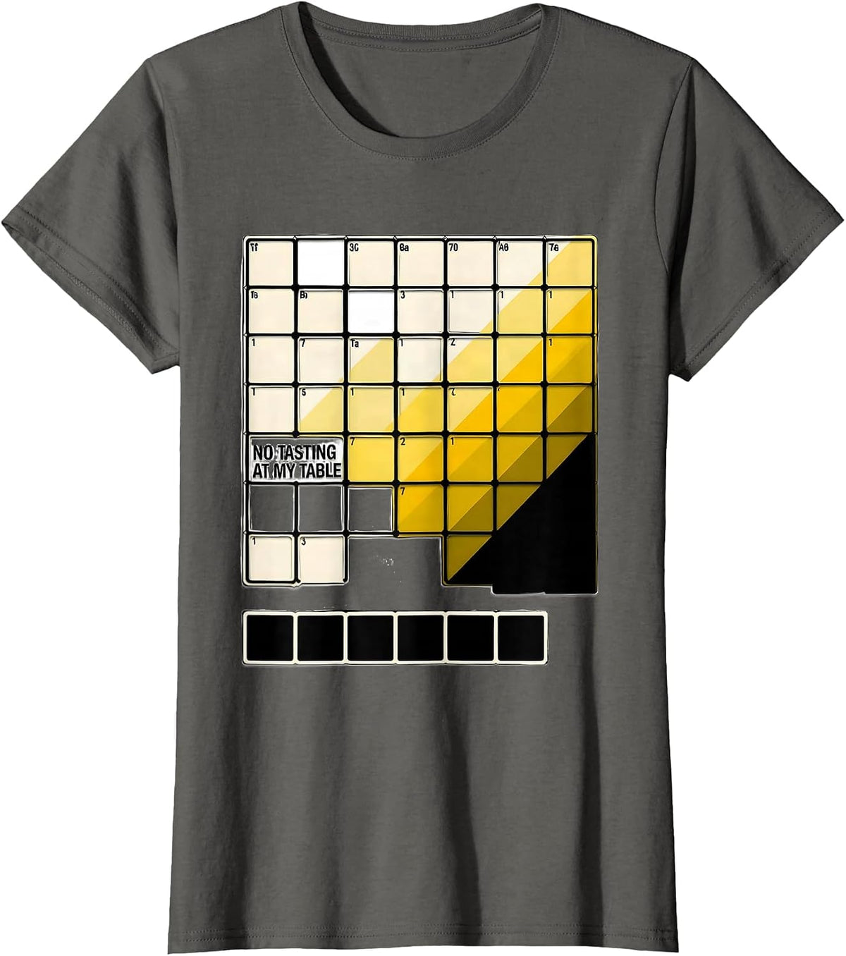 Women's No Tasting At My Table Funny Periodic Table Chemistry T-Shirt - Asphalt Grey