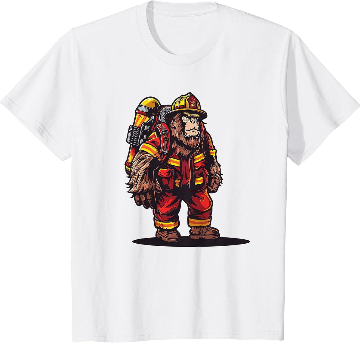 Bigfoot Firefighter I Kids Firefighter T-Shirt - White