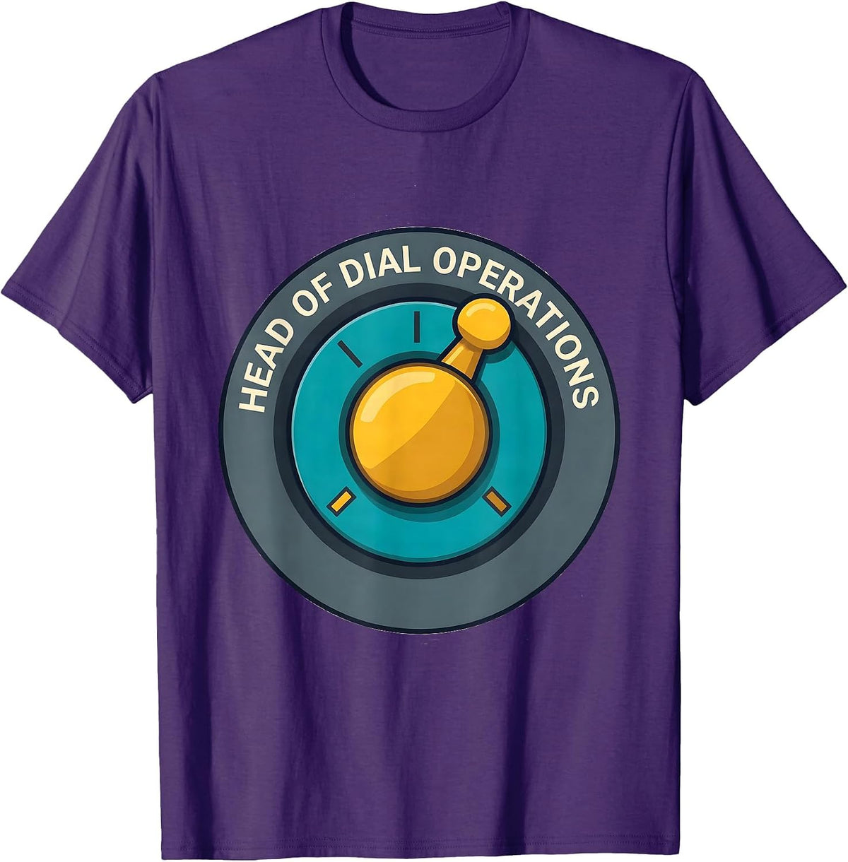 Men's Head Of Dial Operations Funny Ham Radio Operator Humor T-Shirt - Purple