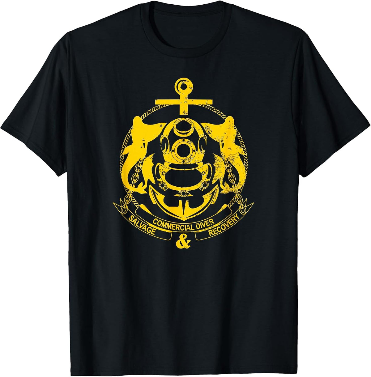 Commercial Diver Salvage Recovery T Shirt T-Shirt - Black