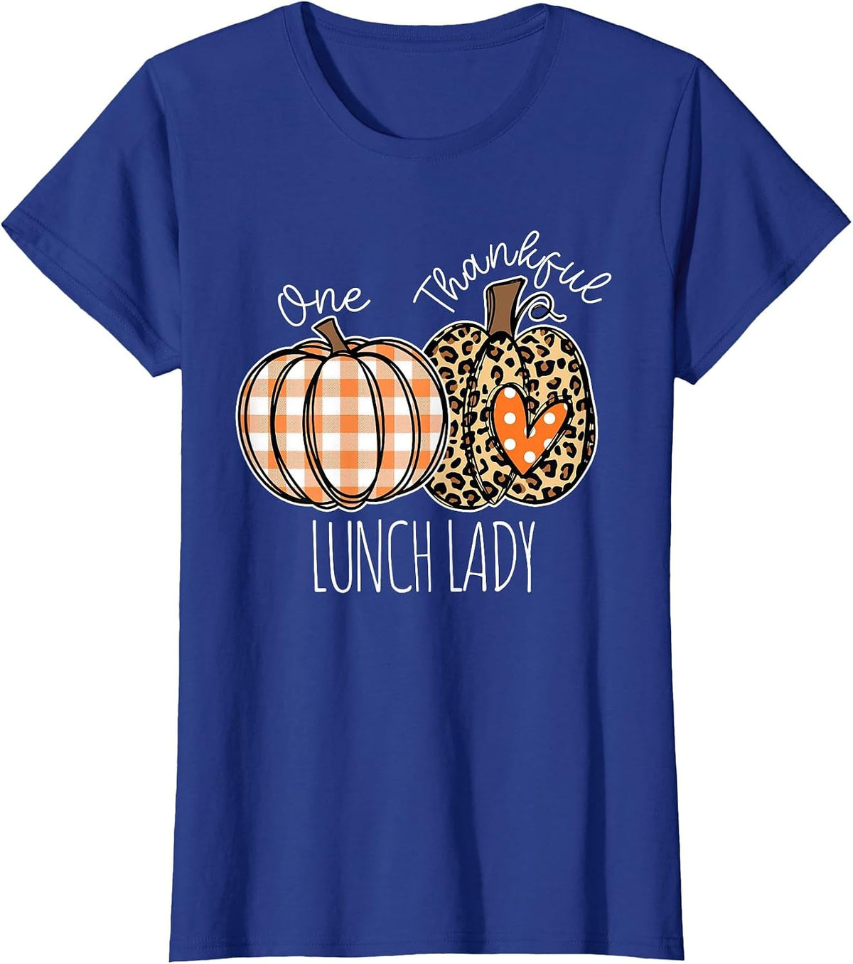 Lunch Lady Cafeteria Thanksgiving T-Shirt - Royal Blue