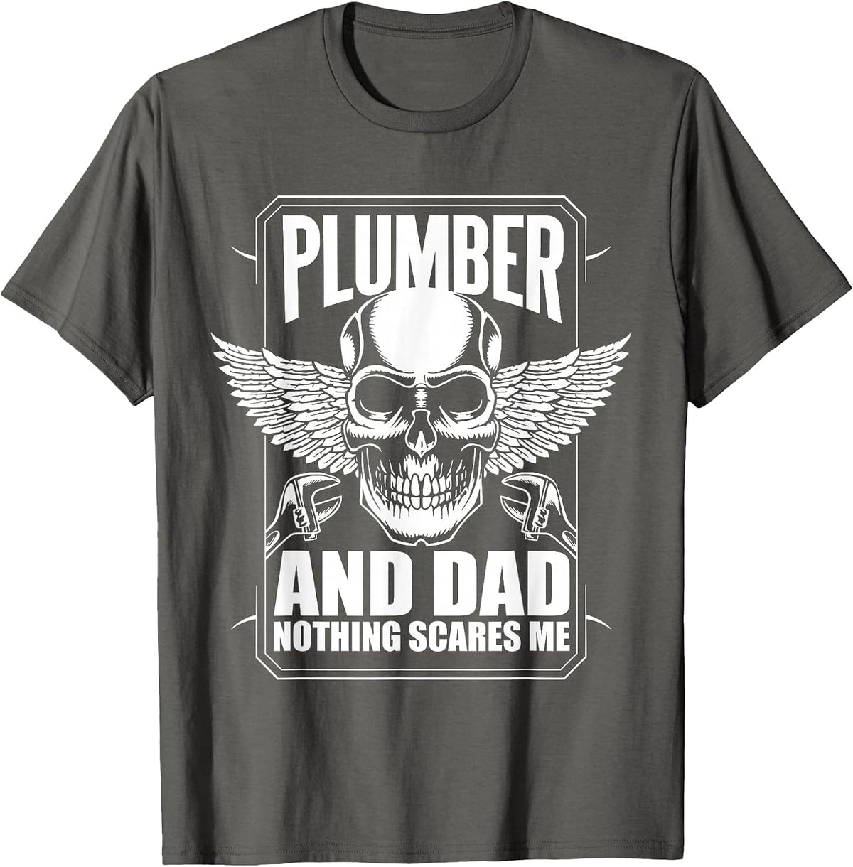 Plumber and Dad Craftsman T-Shirt - Asphalt Grey