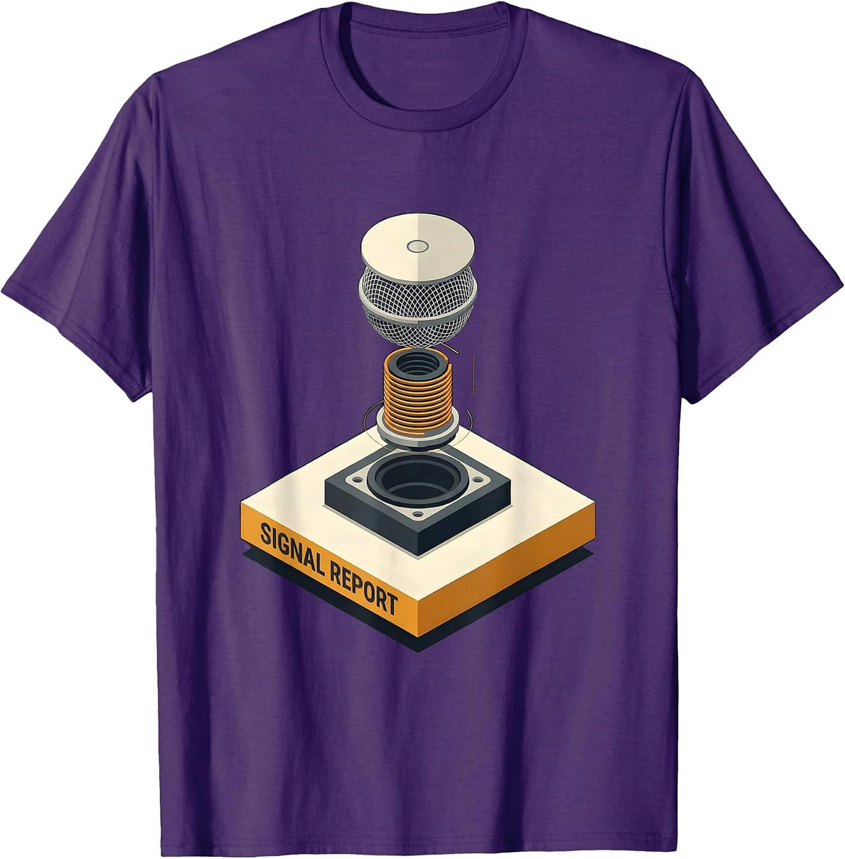Men's Signal Report Funny Ham Radio Operator Nerdy Humor T-Shirt - Purple