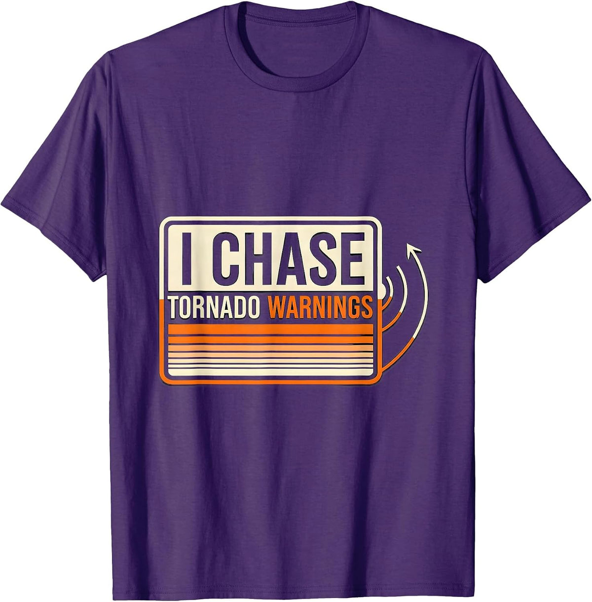 Men's I Chase Tornado Warnings Funny Storm Chaser Meteorology T-Shirt - Purple