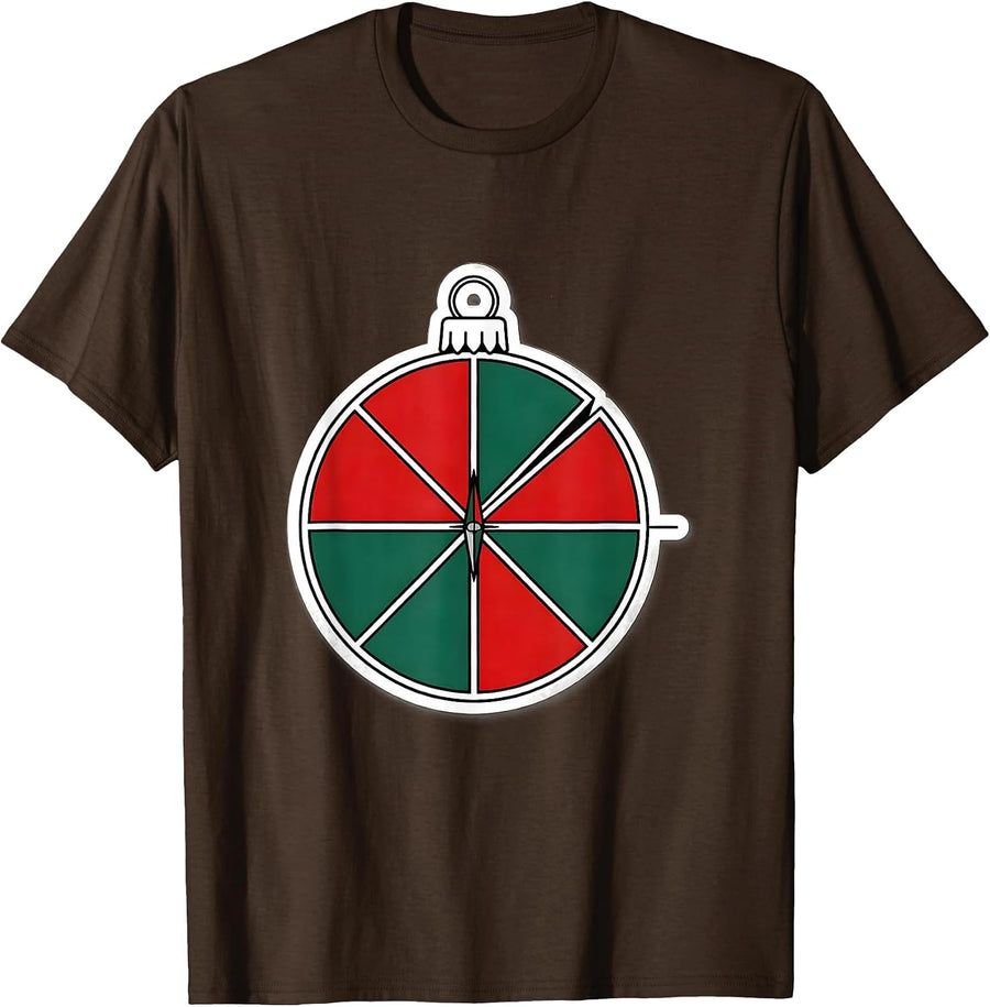 Christmas Bauble Math Teacher Humor Gift T-Shirt - Brown