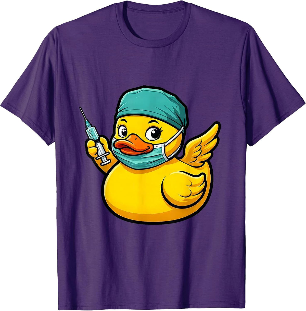 Men's Funny Rubber Duck Operating Room Nurse T-Shirt - Purple