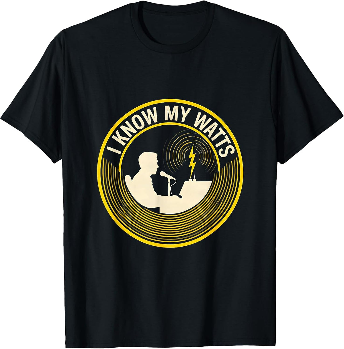 Men's I Know My Watts Ham Radio Operator Hobbyist Pride Humor T-Shirt - Black